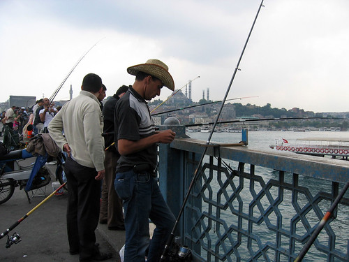 Fishermen at Galata Bridge