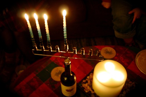 Happy Hanukkah from my wine bottle to yours