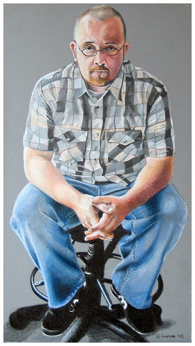 Colored pencil drawing entitled Self Portrait V