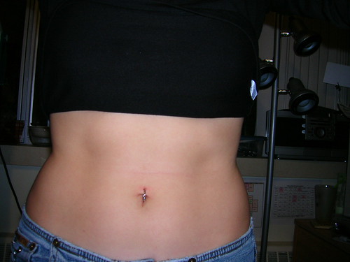 Just got my belly button pierced and my parents are going to freak!