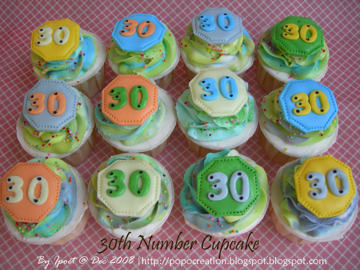 30th Number Cupcake