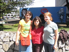 Monika and Amy with their teacher Marta.