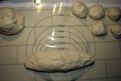 Rolling out Bagel Dough