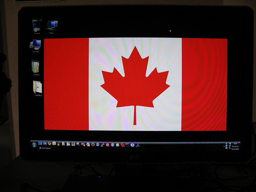 l’image de fond avec le drapeau canadien