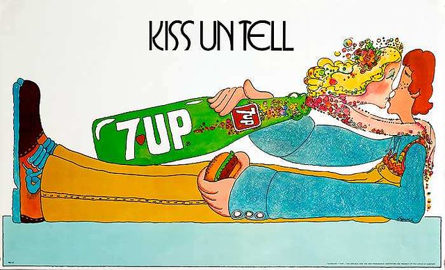 7Up_Kiss Un Tell by Dypold_vintage UnCola poster signed by Pat Dypold