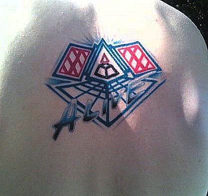Daft Punk Tattoo. Just had this tattoo done on my upper body. One more time!