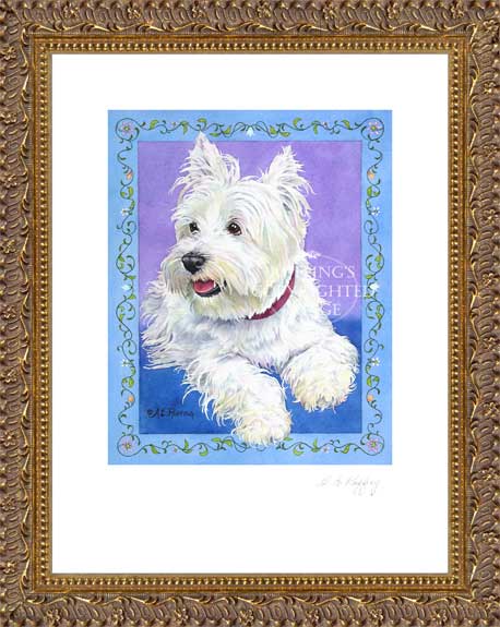"Happy Westie" AER84 by A E Ruffing West Highland Terrier