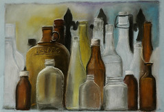 Bottles, pastel