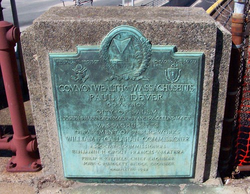 Bridge St. Overpass dedication plaque, 1952
