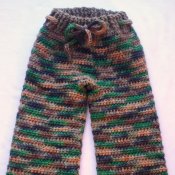 Crocheted Corriedale Wool Longies (med/lrg)