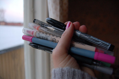 New pens for Christmas (copyright Hanna Andersson)