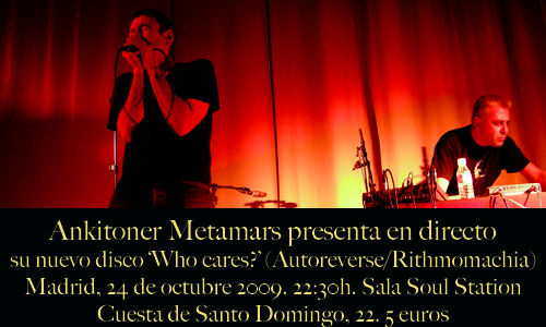 Flyer para el concierto de Ankitoner Metamars en Madrid