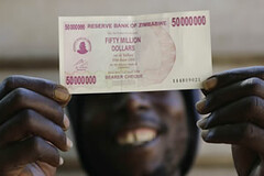 billete de 50 millones en zimbabwe
