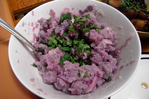 mashed purple potatoes