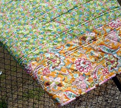 Small floral quilt, backside