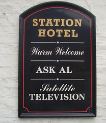 pub sign showing 'Ask Al' (flickr)