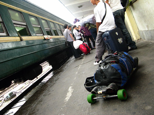 In Shian after the trainride from hell (Guangzhou to Shian on a hard seat)