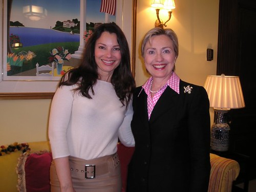 Fran Drescher with Hillary Clinton