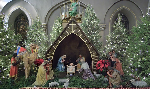 Saint Francis de Sales Roman Catholic Oratory, in Saint Louis, Missouri, USA - Christmas manger