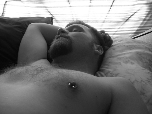 nipple piercing Mark's new piercing