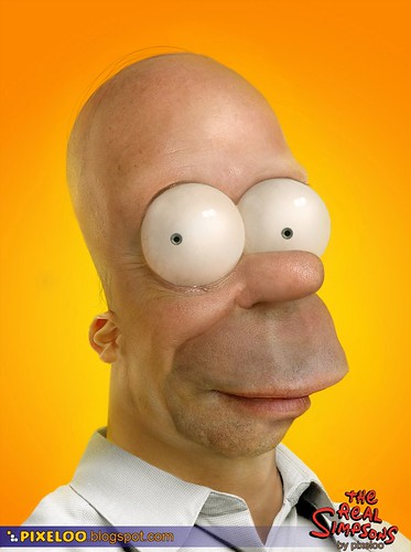 Homero Simpson con apariencia real
