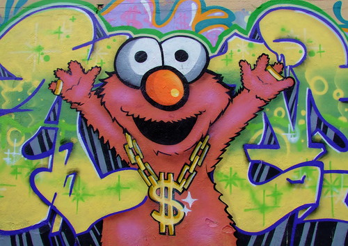 Gangster Pics Of Elmo. Little Elmo graffiti
