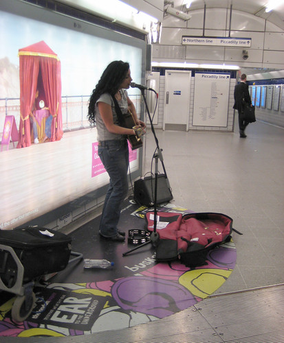 Hadar Queen of the Underground Busking at Leicester Square 2