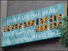 National debt clock in the good old times