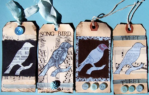 Blue Bird Tags by MyTangerineDreams, on Flickr