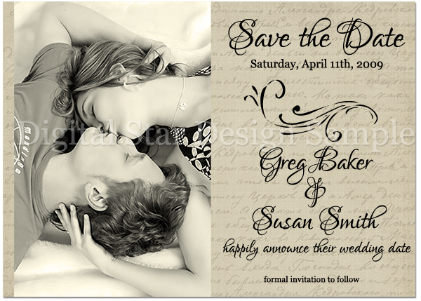 Save the Date Sample, 6x4 (web size)