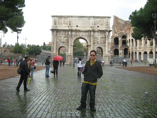 In front of the Colosseum