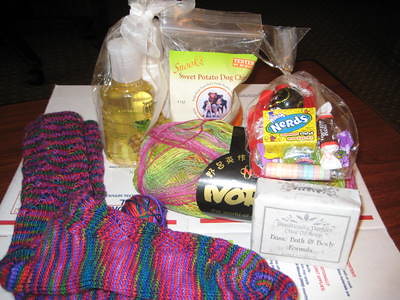 The sock and its swap box contents