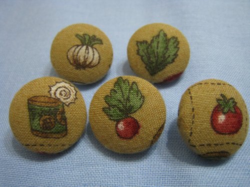 Vegetables Covered Buttons