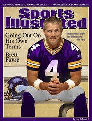 Brett Favre In Minnesota Vikings Uniform On Sp...