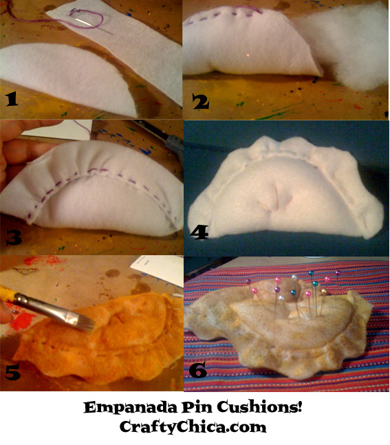 How to: Empanada Pin Cushions
