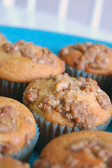 Whole Wheat Peach Muffins with Crumble Topping