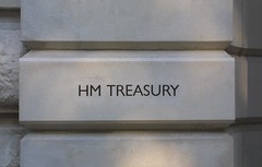 HM Treasury entrance sign