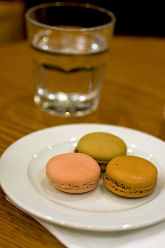 Macarons and a glass of water
