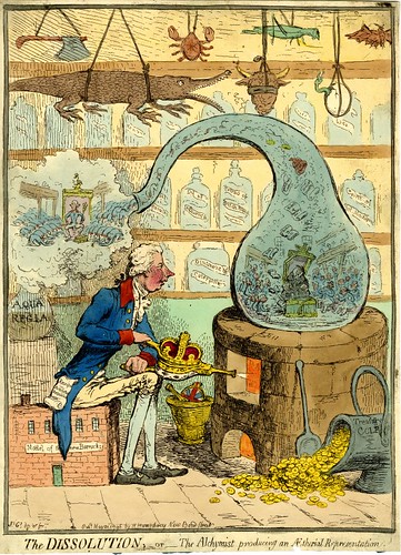 The Dissolution, or The Alchymist producing an Aetherial Representation (Gilray)