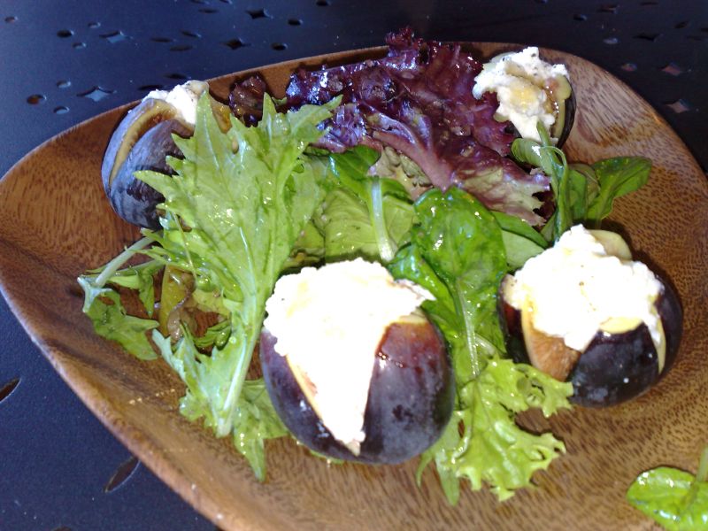 Mission Figs with Fresh Ricotta, Lavender and Honey