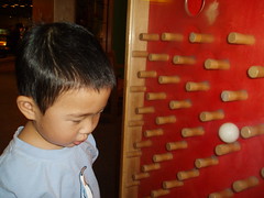 Owen playing pachinko