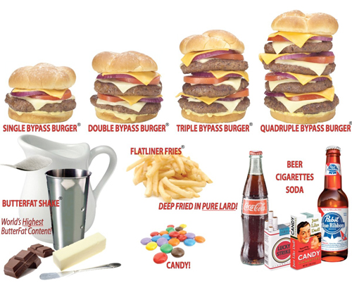 the heart attack grill menu. Heart Attack Grill Menu 5. The Heart Attack Grill is a fast food hamburger