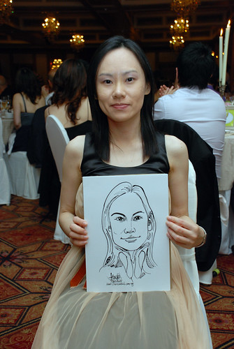 Caricature live sketching for wedding dinner10