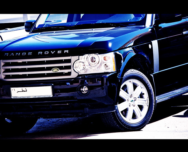 blue black car rr vogue landrover rangerover doha qatar supercharged