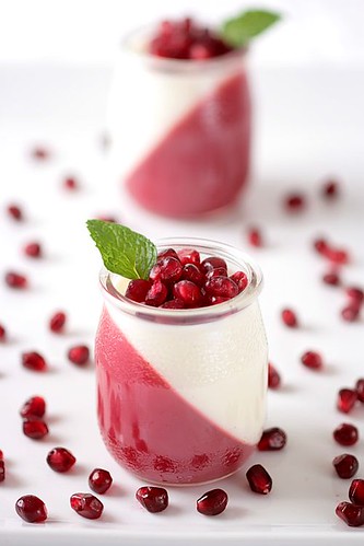 Pomegranate Hibiscus Tea &amp; Ginger Yogurt Verrine