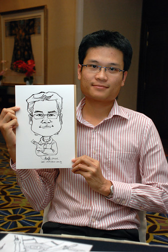 Caricature live sketching SIA Engineering 9