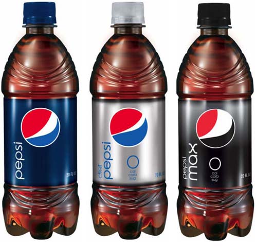 Botellas de Pepsi nuevo logo