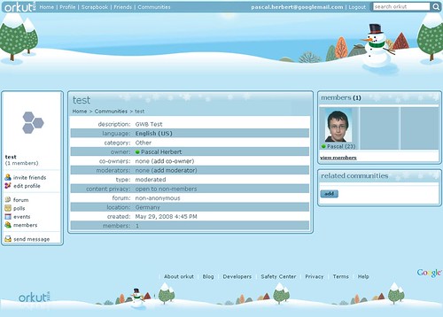 orkut theme - Snowman