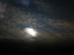 Night clouds taken through moon roof