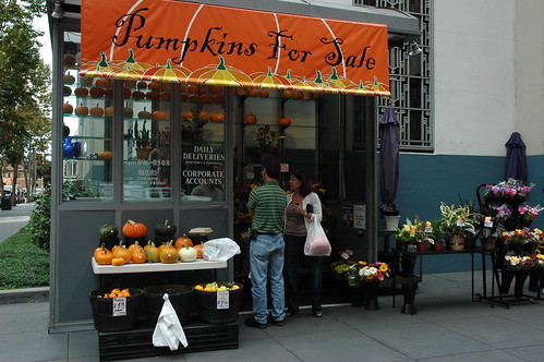 Pumpkins for Sale, near the Embarcadero, San Francisco, California, USA by Wonderlane